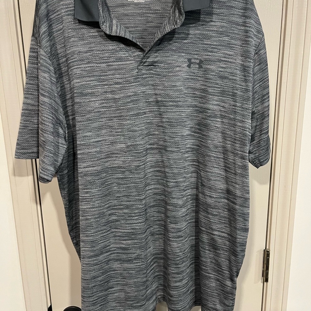 Under Armour Men's Heathered Charcoal Polo